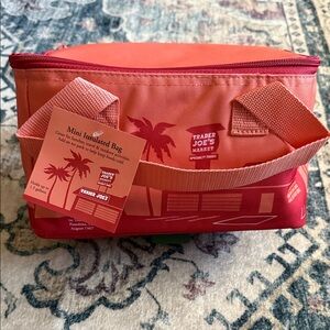 Trader Joe's Mini Insulated Bag-Peach